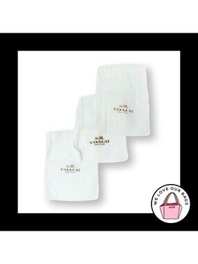 New VINTAGE COACH Dust Bags LOT of 3 Cotton Linen 6"X5" Drawstring Cover Sleeper